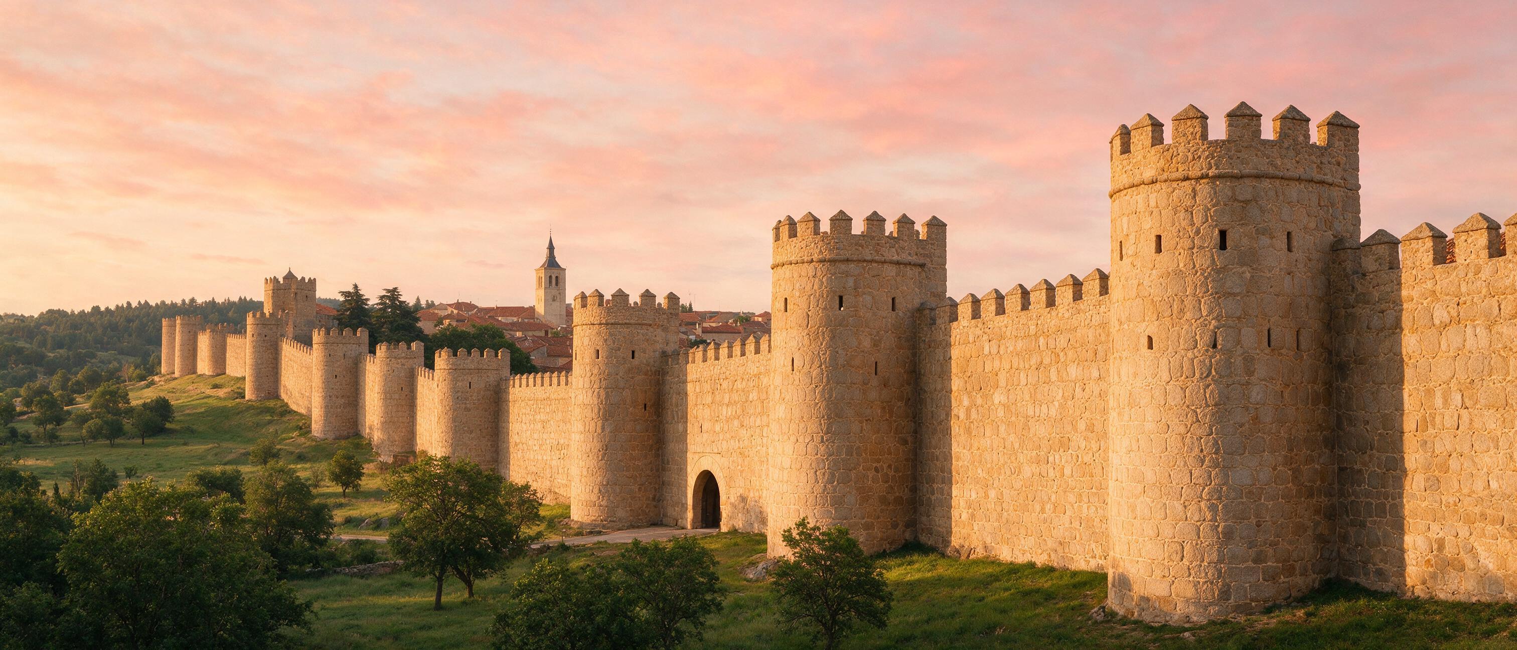Muralla de Ávila al atardecer
